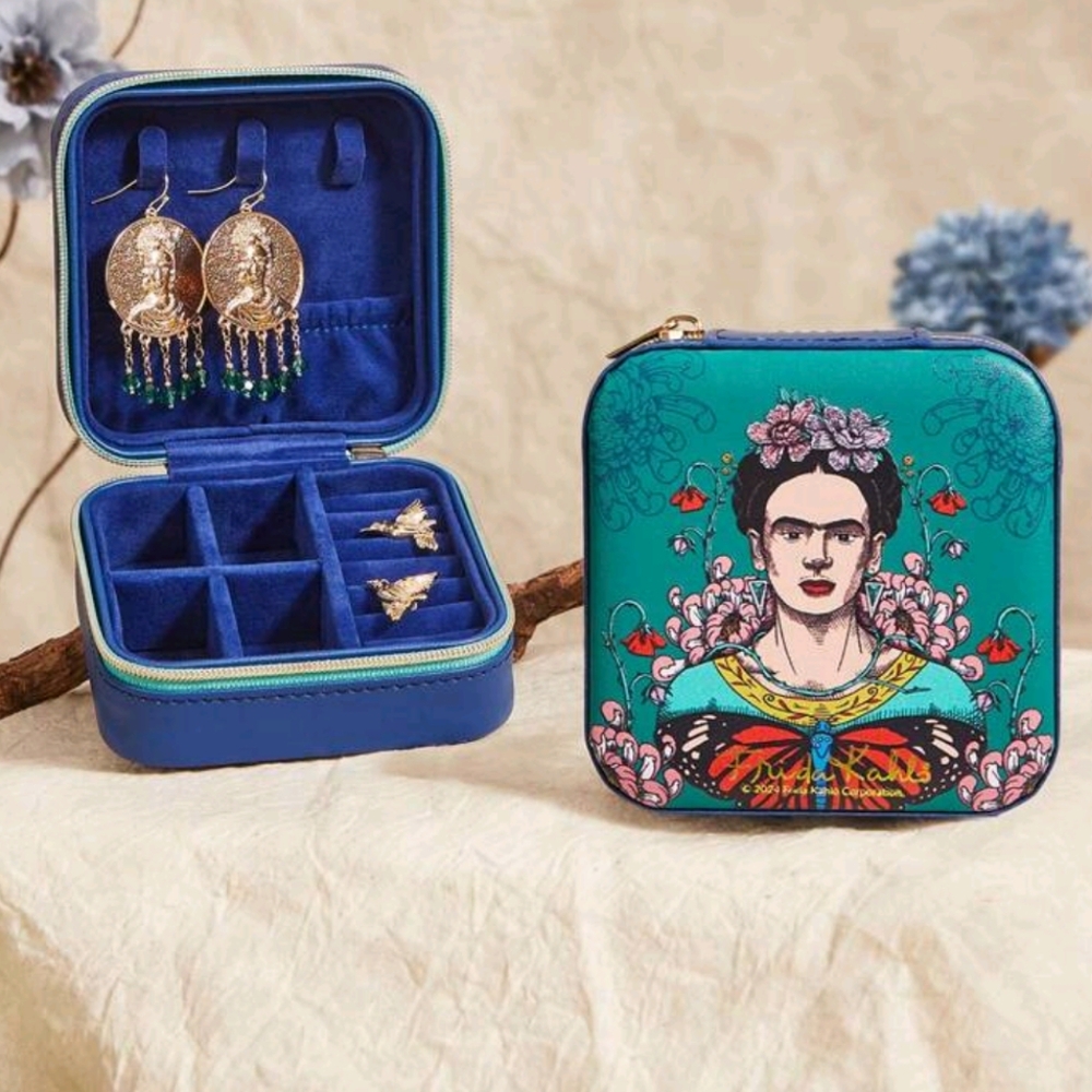Frida Kahlo Character Printed Jewelry Organizer Box